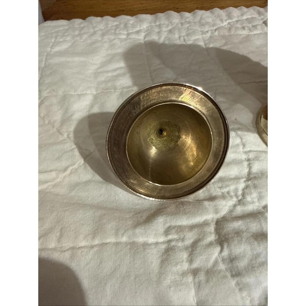 VTG Solid Brass Urn Vase Ginger Jar W/ Lid 6.5” Made India Cottage Boho Decor - Picture 3 of 4